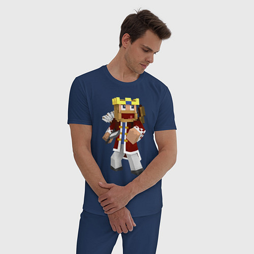 Мужская пижама Minecraft Warrior / Тёмно-синий – фото 3