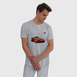 Пижама хлопковая мужская McLaren Motorsport!, цвет: меланж — фото 2