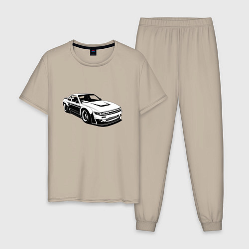 Мужская пижама Nissan Silvia S13 RB / Миндальный – фото 1