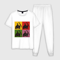 Пижама хлопковая мужская Samuraii, цвет: белый