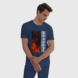 Пижама хлопковая мужская Броня Берсерка арт, цвет: тёмно-синий — фото 2