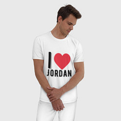 Пижама хлопковая мужская I Love Jordan, цвет: белый — фото 2