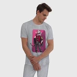 Пижама хлопковая мужская Великолепная Джасти, цвет: меланж — фото 2