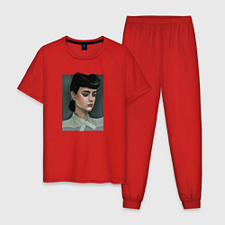 Пижама хлопковая мужская Рейчел, Бегущий по лезвию, цвет: красный