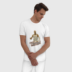 Пижама хлопковая мужская Westbrook, цвет: белый — фото 2
