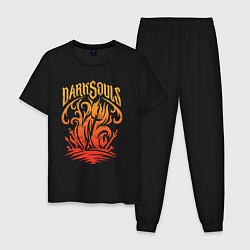 Пижама хлопковая мужская Одухотворенное Пламя, цвет: черный
