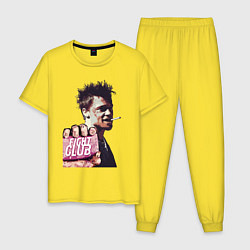 Пижама хлопковая мужская Club Fight, цвет: желтый