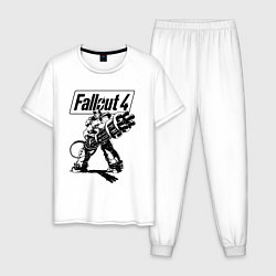 Пижама хлопковая мужская Fallout 4 Hero!, цвет: белый