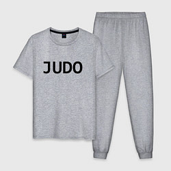 Пижама хлопковая мужская JUDO ДЗЮДО спина, цвет: меланж
