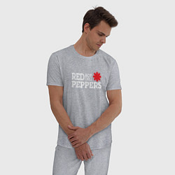 Пижама хлопковая мужская RHCP Logo Red Hot Chili Peppers, цвет: меланж — фото 2
