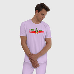Пижама хлопковая мужская Шиба АРМИЯ, цвет: лаванда — фото 2