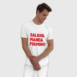 Пижама хлопковая мужская Salah - Mane - Firmino, цвет: белый — фото 2