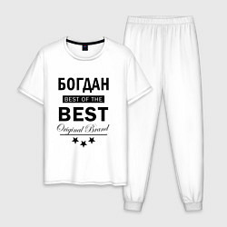 Пижама хлопковая мужская БОГДАН BEST OF THE BEST, цвет: белый