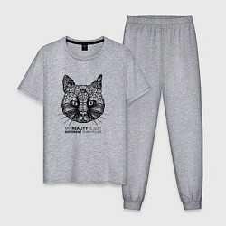 Мужская пижама Кот в стиле Мандала Mandala Cat