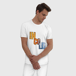 Пижама хлопковая мужская Логотип группы IN COLD, цвет: белый — фото 2