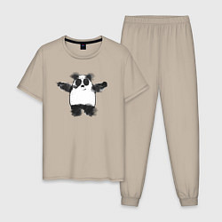 Мужская пижама Акварельная панда
