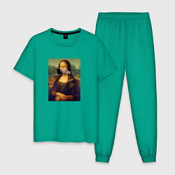 Пижама хлопковая мужская Мона Милос, цвет: зеленый