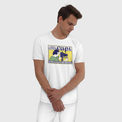 Пижама хлопковая мужская Fotoartikelen Capi Винтажная реклама фотосалона, цвет: белый — фото 2