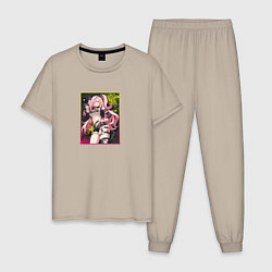 Пижама хлопковая мужская Милашка Николь Zenless Zone Zero, цвет: миндальный