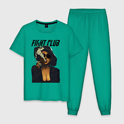 Пижама хлопковая мужская Fight Club - Marla Singer, цвет: зеленый