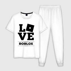 Пижама хлопковая мужская Roblox Love Classic, цвет: белый