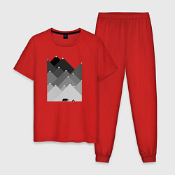 Мужская пижама Медведь и треугольные горы