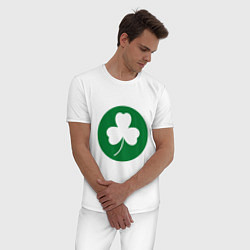 Пижама хлопковая мужская Celtics Style, цвет: белый — фото 2