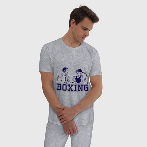 Мужская пижама Бокс Boxing is cool / Меланж – фото 3