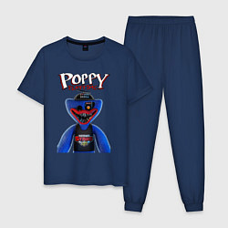 Пижама хлопковая мужская Poppy - Playtime, цвет: тёмно-синий