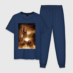 Пижама хлопковая мужская Сварог - Кузнец, цвет: тёмно-синий