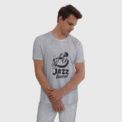 Пижама хлопковая мужская Music Jazz, цвет: меланж — фото 2