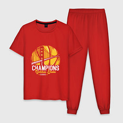 Пижама хлопковая мужская Golden State - Champs, цвет: красный