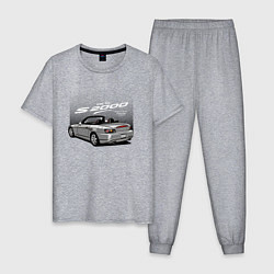 Пижама хлопковая мужская Honda S2000 Хонда 2000, цвет: меланж