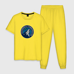 Пижама хлопковая мужская Миннесота Тимбервулвз NBA, цвет: желтый