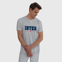 Пижама хлопковая мужская Inter FC Classic, цвет: меланж — фото 2