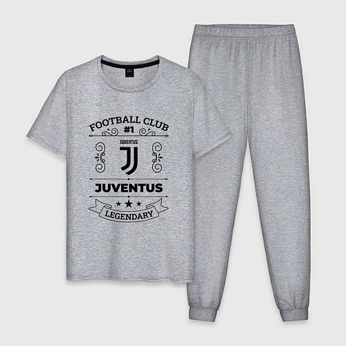 Мужская пижама Juventus: Football Club Number 1 Legendary / Меланж – фото 1