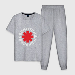 Пижама хлопковая мужская Peppers - Logo, цвет: меланж