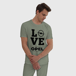 Пижама хлопковая мужская Opel Love Classic, цвет: авокадо — фото 2
