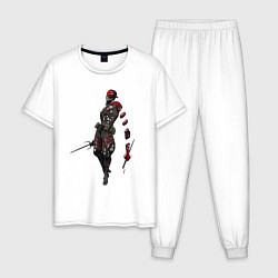 Пижама хлопковая мужская Monsoon 976-AZQEE, цвет: белый