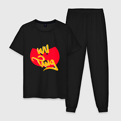 Пижама хлопковая мужская Wu-Tang Red, цвет: черный