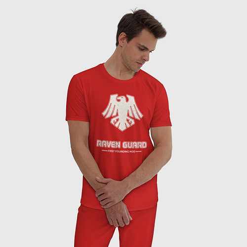 Мужская пижама Гвардия ворона лого винтаж / Красный – фото 3
