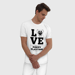 Пижама хлопковая мужская Poppy Playtime Love Classic, цвет: белый — фото 2