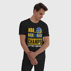 Пижама хлопковая мужская GOLDEN STATE WARRIORS NBA CHAMPION, цвет: черный — фото 2