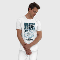 Пижама хлопковая мужская Инди-Рок НЛО, цвет: белый — фото 2