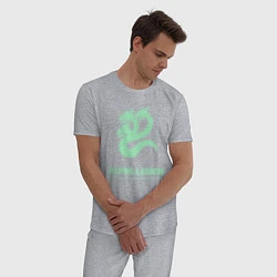Пижама хлопковая мужская Альфа легион винтаж лого гидра, цвет: меланж — фото 2