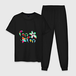Мужская пижама Go-Go Аппликация разноцветные буквы