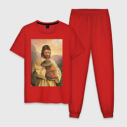 Мужская пижама Иисус и капибара