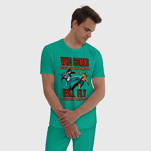 Мужская пижама Good knockout / Зеленый – фото 3