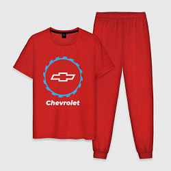 Пижама хлопковая мужская Chevrolet в стиле Top Gear, цвет: красный