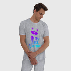Пижама хлопковая мужская Happy Three Friends - NEON, цвет: меланж — фото 2